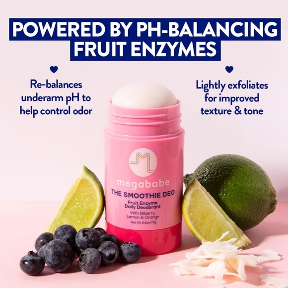 Megababe The Smoothie Deo Daily Fruit Enzyme Deodorant 2.6 Oz 72 Hour - Picture 5 of 10